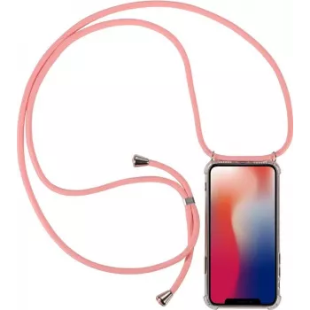 CYOO kettinghoesje met handlus voor Huawei P30 – roze siliconen CY121035