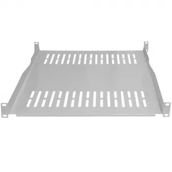 IT-BUDGET 19 inch vast rackplateau / apparatuurlade - 80 kg draagvermogen, 550 mm diepte, dieptevariabele montage, lichtgrijs (90ITB19FBX550G)