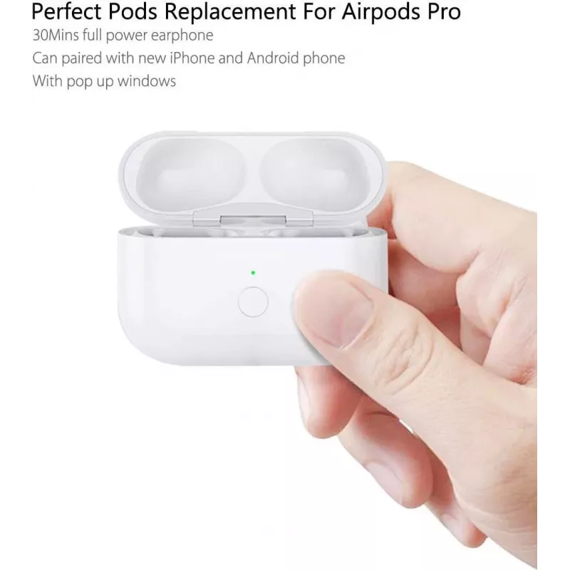 CYOO oplaadcase voor Apple AirPods Pro (1. & 2. gen.), wit, bedraad & draadloos opladen CY121780