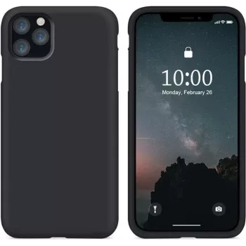 CYOO Premium vloeibaar siliconen hoesje voor Apple iPhone 12 mini 5,4 inch – zwart – hard CY121872