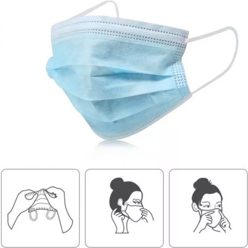 CYOO CY122187 wegwerpmondmasker 3-laags blauw 10-pack