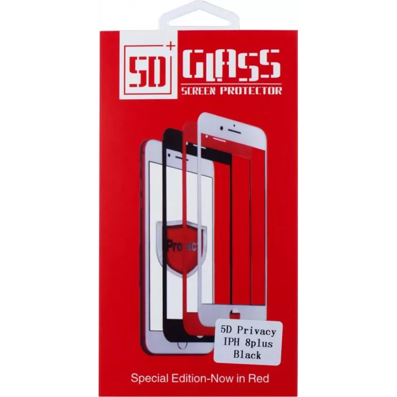 CYOO Privacy 5D gehard glas displayschermfolie voor Apple iPhone 8 Plus – zwart