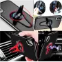 CYOO 360° draaibare magnetische auto-ventilatiehouder voor iPhone X/XS – grijs CY121002