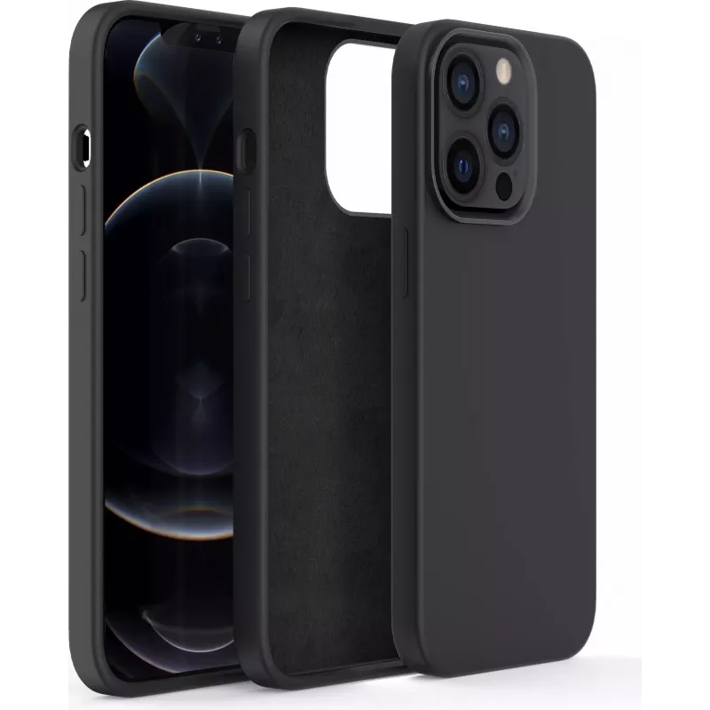CYOO Premium vloeibaar siliconen hoes voor Apple iPhone 14 Plus – zwart CY122779