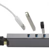 EXSYS EX-1133-N-3 USB 3.2 Gen 1 hub met 3x USB-A-aansluitingen en Gigabit Ethernet (USB-C)