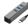 EXSYS EX-1133-N-3 USB 3.2 Gen 1 hub met 3x USB-A-aansluitingen en Gigabit Ethernet (USB-C)