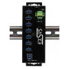 EXSYS USB 3.2 Gen1 7-poorts industriële hub met DIN-railkit en 15kV ESD-beveiliging (EX-1187HMVS-2)