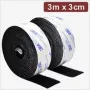 Quadrios 24CA321 zelfklevend klittenband 3 m x 3 cm zwart