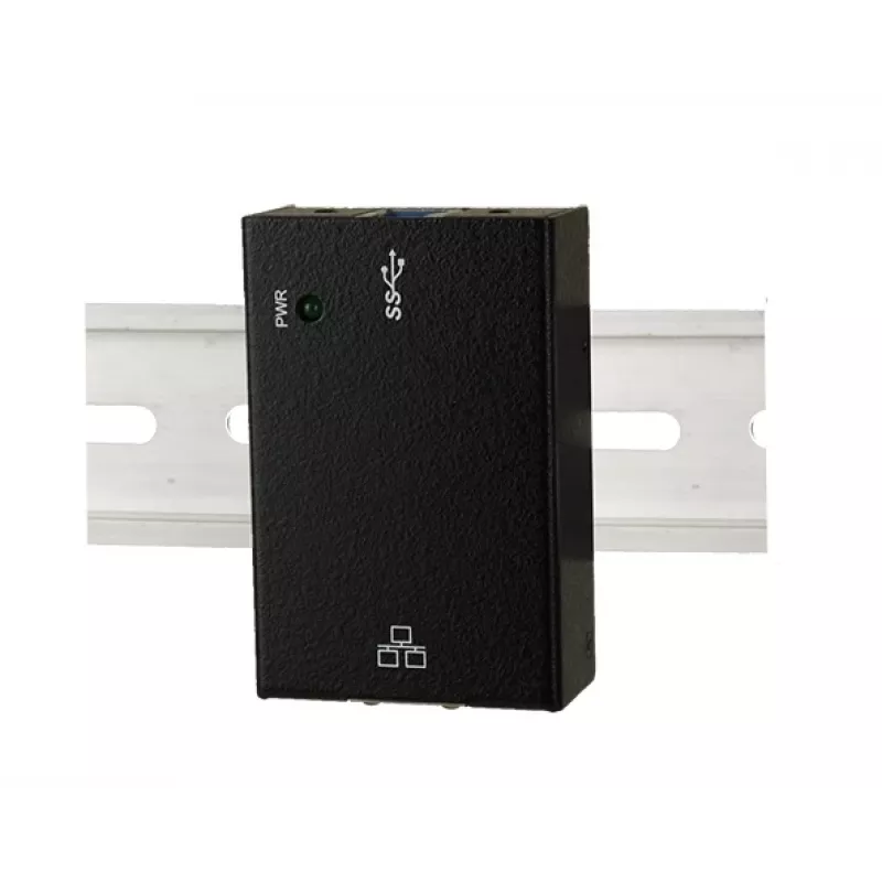 EXSYS EX-1321-WT USB 3.2 Gen1 naar Gigabit Ethernet-adapter met DIN-railkit, metalen behuizing