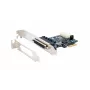 EXSYS EX-46022 PCIe 2S seriële RS-232-kaart, octopuskabel (EXAR-chipset)