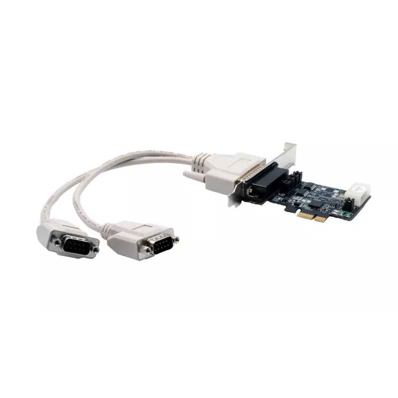 EXSYS EX-46022 PCIe 2S seriële RS-232-kaart, octopuskabel (EXAR-chipset)
