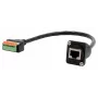 EXSYS EX-49161 D-type RJ45-bus naar 8-pins klemmenblok adapter met drukknop, CAT.5e, 20 cm