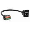 EXSYS EX-49161 D-type RJ45-bus naar 8-pins klemmenblok adapter met drukknop, CAT.5e, 20 cm
