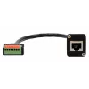 EXSYS EX-49161 D-type RJ45-bus naar 8-pins klemmenblok adapter met drukknop, CAT.5e, 20 cm
