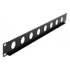 EXSYS 19 inch 1U rackpaneel met 8 D-type (XLR) uitsparingen, zwart EX-49297