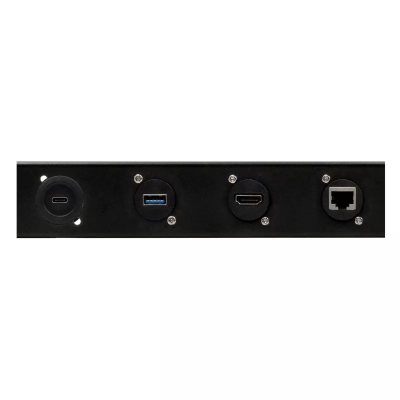 EXSYS 19 inch 1U rackpaneel met 8 D-type (XLR) uitsparingen, zwart EX-49297