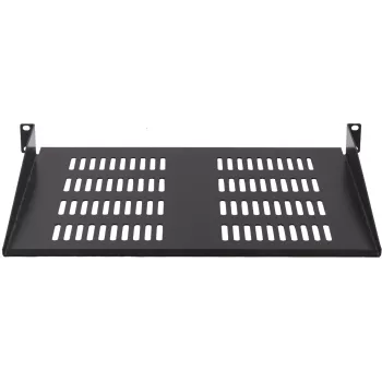 Rockstable RS19-FH18 19 inch 1U vaste bodem 400mm diepte 25kg draagvermogen zwart