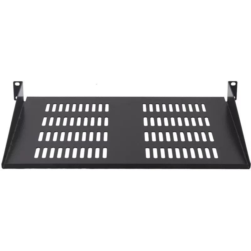 Rockstable RS19-FH18 19 inch 1U vaste bodem 400mm diepte 25kg draagvermogen zwart