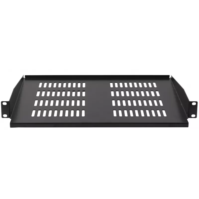 Rockstable RS19-FH18 19 inch 1U vaste bodem 400mm diepte 25kg draagvermogen zwart