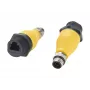 EXSYS EX-49524 industriële M12 D-code 4-pins stekker naar RJ45-bus adapter, IP67, Fast Ethernet