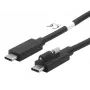 EXSYS USB 3.2 Gen 2x1 USB-C-kabel 1m zwart met enkele schroefborging (EX-K1595V-1.0)