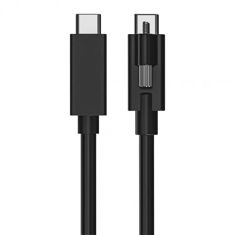 EXSYS USB 3.2 Gen 2x1 USB-C-kabel 1m zwart met enkele schroefborging (EX-K1595V-1.0)