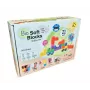 Gerardo's Toys zachte bouwstenen met wielen, 21 delen (15 bouwstenen + 6 wieldelen)