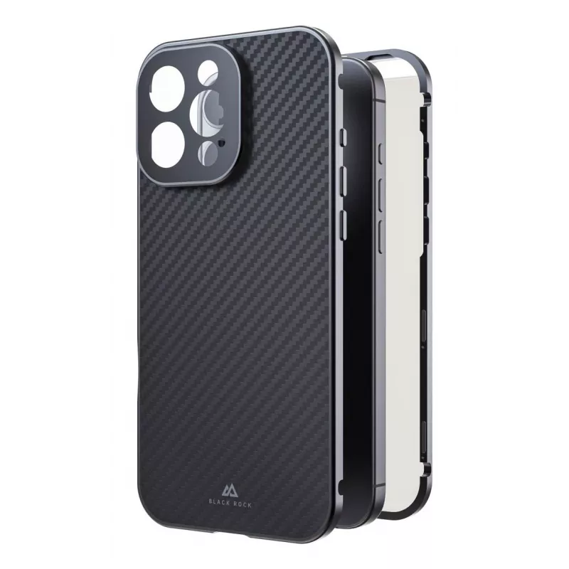 Black Rock Cover 360° Glass voor Apple iPhone 16 Pro Max, echt carbon (00228101)