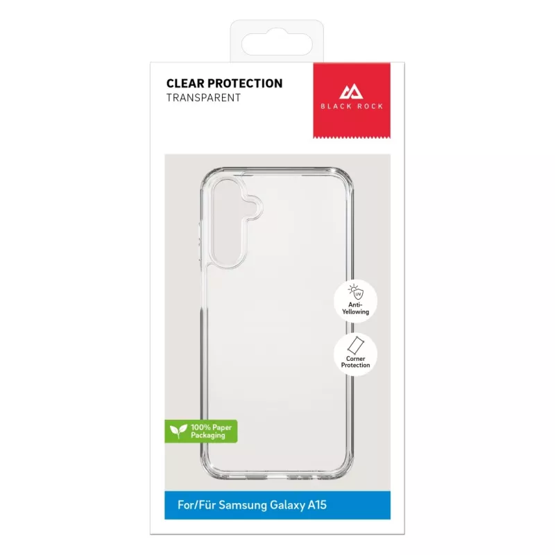Black Rock Cover transparante beschermhoes voor Samsung Galaxy A15, transparant (00226150)