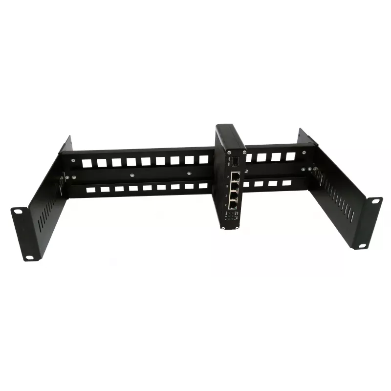 EXSYS DIN-rail rackmount kit, 2U, 19 inch, 35mm DIN-rail, zwart EX-6090