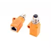 EXSYS EX-49501 industriële M12 A-gecodeerde 8-polige bus naar RJ45 bus adapter, Gigabit Ethernet, IP67