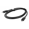 EXSYS EX-K1595V-2.0 USB-C naar USB-C kabel, 2m, zwart, schroefvergrendeling