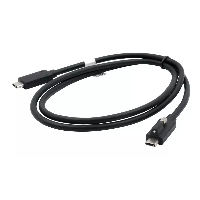 EXSYS EX-K1595V-2.0 USB-C naar USB-C kabel, 2m, zwart, schroefvergrendeling