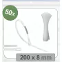 Quadrios 25CA711 herbruikbare kabelbinder, 200 x 8 mm, wit, UV-gestabiliseerd, weerbestendig, 50-pack