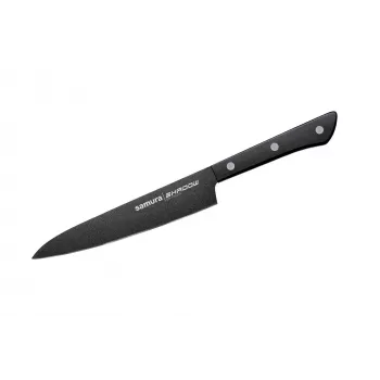 SAMURA Shadow universeelmes 150mm AUS-8 roestvrij staal zwart