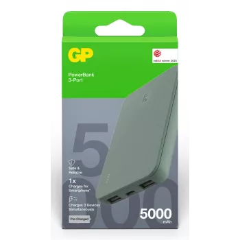 GP PowerBank B+ Series 5000 mAh mosgroen (GPPBB05BGYBSR523)