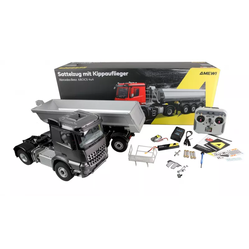 Amewi Mercedes-Benz Arocs trekker-oplegger 1:14 RTR antraciet (22696)