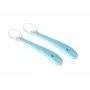 Kidsme Babylepel, 2 stuks, aquamarijn, levensmiddelenveilig siliconen, 4m+