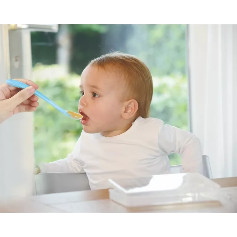 Kidsme Babylepel, 2 stuks, aquamarijn, levensmiddelenveilig siliconen, 4m+