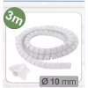 Quadrios 25CA743 uitschuifbare gevlochten slang, PET, wit, 3 m, 10 mm max. bundel
