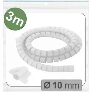 Quadrios 25CA743 uitschuifbare gevlochten slang, PET, wit, 3 m, 10 mm max. bundel
