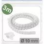 Quadrios 25CA743 uitschuifbare gevlochten slang, PET, wit, 3 m, 10 mm max. bundel