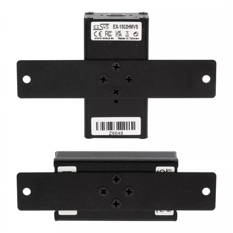 EXSYS EX-1502HMVS Industriële 1-poorts USB-C 3.2 Gen 1 naar USB-A-adapter met 15KV ESD-overspanningsbeveiliging, DIN-railmontage, 9-48V DC