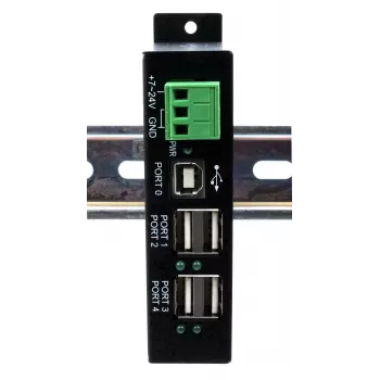 EXSYS EX-1594HMS USB 2.0 4-poorts industriële hub met DIN-railkit