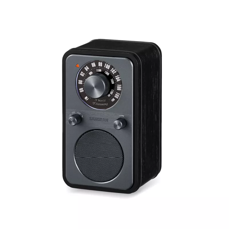 Sangean WR-9 draagbare FM/AM-radio massief hout Midnight Oak met Bluetooth 8W