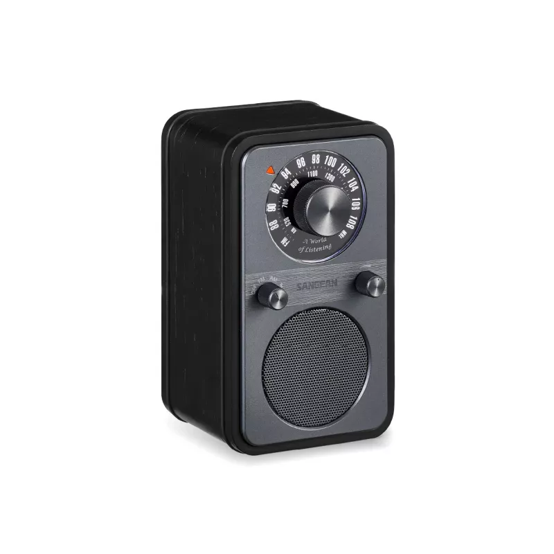 Sangean WR-9 draagbare FM/AM-radio massief hout Midnight Oak met Bluetooth 8W