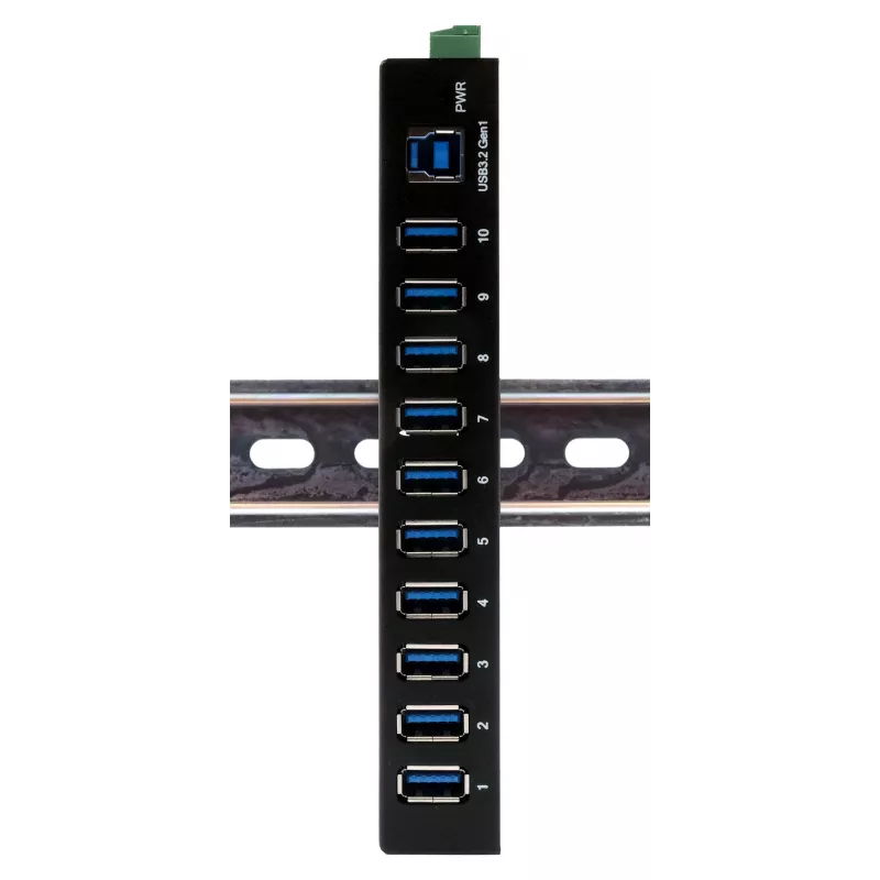 EXSYS EX-11290HMS USB 3.2 Gen 1 10-poorts hub met 12V/5A voeding