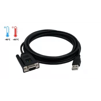 EXSYS EX-1311-2FT USB 2.0 naar RS-232 serieel adapter, DB9 bus, FTDI-chipset, industrieel temperatuurbereik
