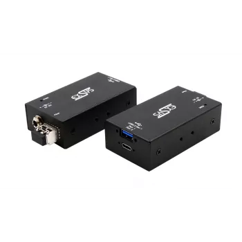 EXSYS EX-1448MM 2-poorts USB 3.2 Gen1 extender via multimode glasvezelkabel tot 300 m