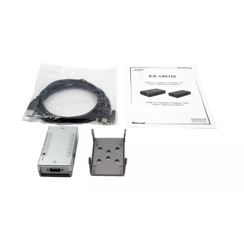 EXSYS EX-1451IS USB 2.0 optische isolatie-adapter met 2,5KV isolatie